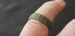 Stunning very Rare Roman bronze finger ring, .  L35k 2