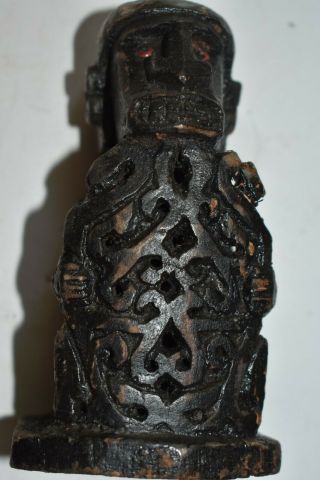 Orig $399 - Papua Guinea Ritual Korwar Amulet,  Bead Eyes 1900s 4in Prov