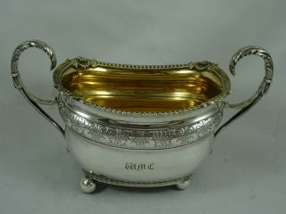Quality George Iii Solid Silver Sugar Bowl,  1809,  413gm