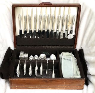 Gorham Sterling Silverware Set 95 Piece.  Lyric Pattern.  Monogrammed