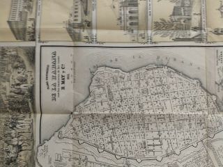 Antique Mapa de la isla De cuba Y plano de la habana 1853 9