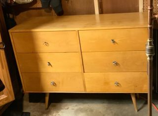 Paul McCobb Planner Group Double Dresser Bureau on Low Table Bench 5