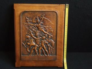 BRONZE ART PLAQUE PARIS DEPARTURE OF THE VOLUNTEERS OF 1792 