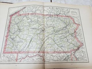 Antique The People ' s Illustrated and Descriptive Family Atlas of the World 1886 5