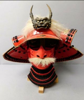 Japanese Samurai Helmet Takeda Shingen And Mempo