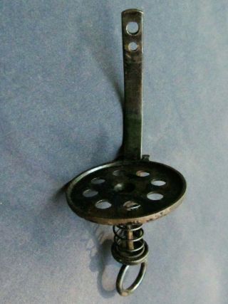 Antique Arcade Crystal Cast Iron Coffee Grinder Receiver Cup Holder 3