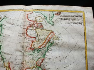 1770 BONNE - orig.  map of NORTH AMERICA,  USA,  UNITED STATES,  CANADA MEXICO TEXAS 3