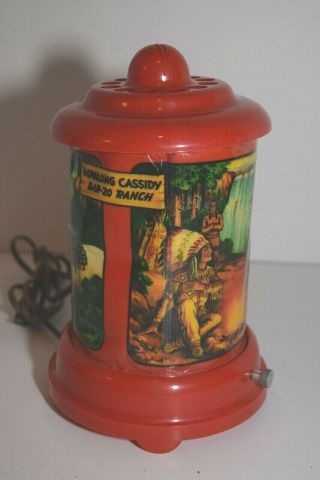 Rare Vintage 1957 Econolite Motion Hop - A - Long Cassidy Electric Lantern 2