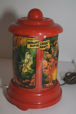 Rare Vintage 1957 Econolite Motion Hop - A - Long Cassidy Electric Lantern 4