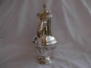 ANTIQUE FRENCH STERLING SILVER COFFEE POT,  LOUIS XVI STYLE,  EARLY 20th CENTURY 2