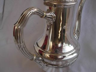 ANTIQUE FRENCH STERLING SILVER COFFEE POT,  LOUIS XVI STYLE,  EARLY 20th CENTURY 7