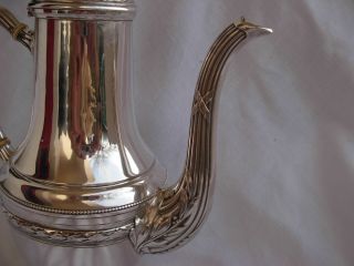 ANTIQUE FRENCH STERLING SILVER COFFEE POT,  LOUIS XVI STYLE,  EARLY 20th CENTURY 8