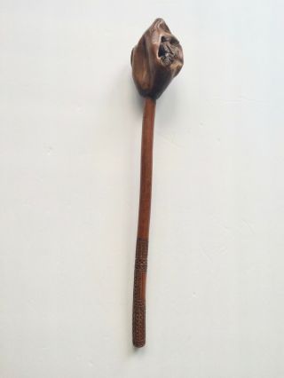 Vintage Fiji Hand Carved Hardwood Ula War Club / Throwing Stick
