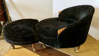Signed Craft Associates Adrian Pearsall Havana Mid Century Chair and Ottoman 2