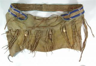 1870s Native American Southern Plains / Apache Indian Medicine Bag Dance Apron