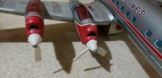 Vintage Tin Cragstan AMERICAN Airlines JET PLANE Japan Battery Toy Airplane 6