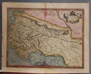 Croatia Serbia Bosnia Eastern Balkan 1633 Mercator & Hondius Unusual Antique Map