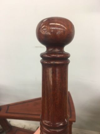 English Regency Style Carved Mahogany Spiral Library Steps 20th C Georgian 5