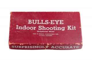 VINTAGE.  1937 SHARPSHOOTER BULLS EYE BULLSEYE MFG CO METAL PISTOL GUN ORIG W/BOX 4