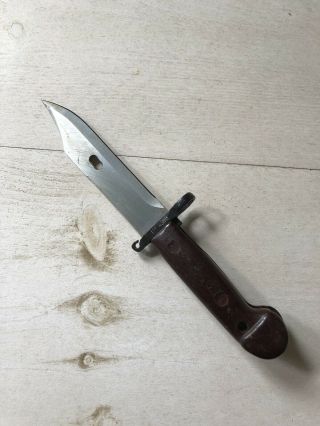 AK47 Bayonet with Leather Frog Vintage Matching Serial Numbers 5