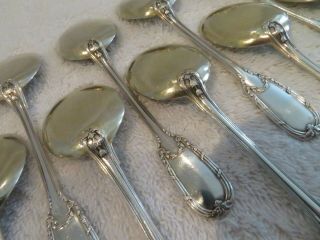 Early 20th French Sterling Silver 12 Ice Cream Spoons Puiforcat Louis Xvi St