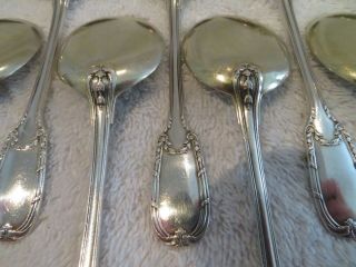 early 20th french sterling silver 12 ice cream spoons Puiforcat Louis XVI st 3
