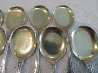 early 20th french sterling silver 12 ice cream spoons Puiforcat Louis XVI st 9