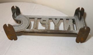 antique industrial cast iron NYPI York Psychiatric Institute sign plaque 10