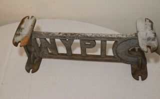 antique industrial cast iron NYPI York Psychiatric Institute sign plaque 5