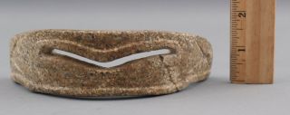 Antique Authentic Native Inuit Eskimo Carved Stone Snow Goggles Mask