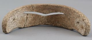 Antique Authentic Native Inuit Eskimo Carved Stone Snow Goggles Mask 7