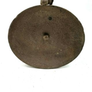 Antique Rusted Rustic Train Bell With Bracket Clapper Loud 6