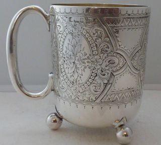 Walker & Hall 1902 Hallmarked Solid Silver Christening Mug Tankard 146.  6g 2