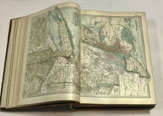 1902 Century Atlas Of The World Incl.  All US State & Indian Territory,  118 Maps 8
