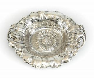 Reed & Barton Sterling Silver Vegetable Bowl In Les Cinq Fleurs Poppy,  C1900