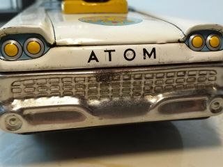 Nomura - 1950 ' s Rare Nomura,  tin battery operated Atomic Fire Car - Japan 7