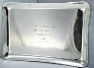 441Gram Mexico 925 Sterling Award Tray 1959 C.  Z.  Trap Assn.  High Gun Class A 3