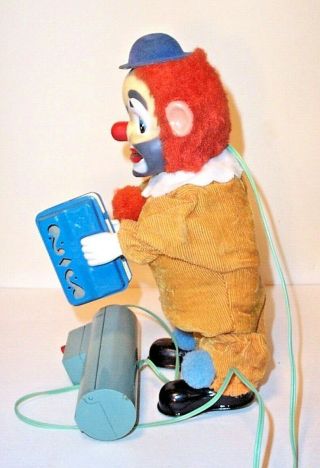 VINTAGE 60 ' s BATTERY OPERATED HAPPY ' N SAD MAGIC FACE CLOWN CARNIVAL CIRCUS TOY 3