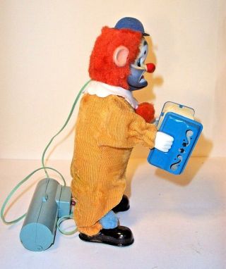 VINTAGE 60 ' s BATTERY OPERATED HAPPY ' N SAD MAGIC FACE CLOWN CARNIVAL CIRCUS TOY 5