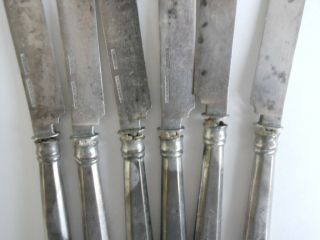 11 ANTIQUE RARE COIN SILVER KNIVES BY J.  CONNING,  MOBILE,  394 GRAMS, 3
