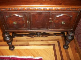 Antique MAHOGANY SIDEBOARD CABINET BUFFET Early 1900 ' s Mission - Arts/Crafts Style 3