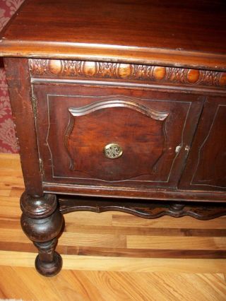 Antique MAHOGANY SIDEBOARD CABINET BUFFET Early 1900 ' s Mission - Arts/Crafts Style 6