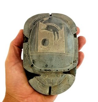 Rare Unique Scarab Egyptian Ancient Bead Beetle Egypt Antique Carved Steatite