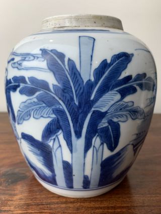antique chinese blue and white ginger jar 18thC KangXi period 3
