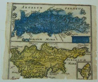 Cluverius - Greta,  Cyprus Rhodes Copper - Engraved Map 1701