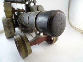 Antique Wood Iron Model Steam Tractor Case 1800s Toy Large Scale Folk Art Vtg 11