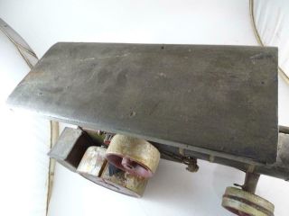 Antique Wood Iron Model Steam Tractor Case 1800s Toy Large Scale Folk Art Vtg 12