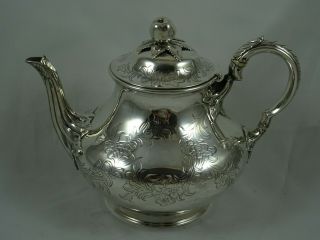 , Victorian Silver Tea Pot,  1851,  637gm
