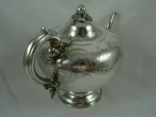 , VICTORIAN silver TEA POT,  1863,  675gm 3