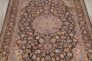 Traditional Floral Area Rug Hand - Knotted Oriental Wool Carpet 10 x 13 Blue Rugs 5